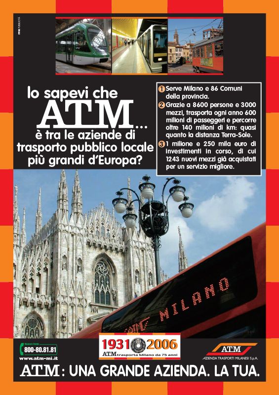 "ATM: una grande azienda. La tua.", 2006 "ATM: una grande azienda. La tua.", 2006