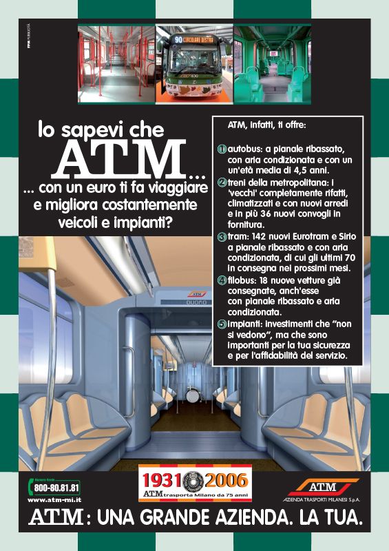 "ATM: una grande azienda. La tua.", 2006 "ATM: una grande azienda. La tua.", 2006