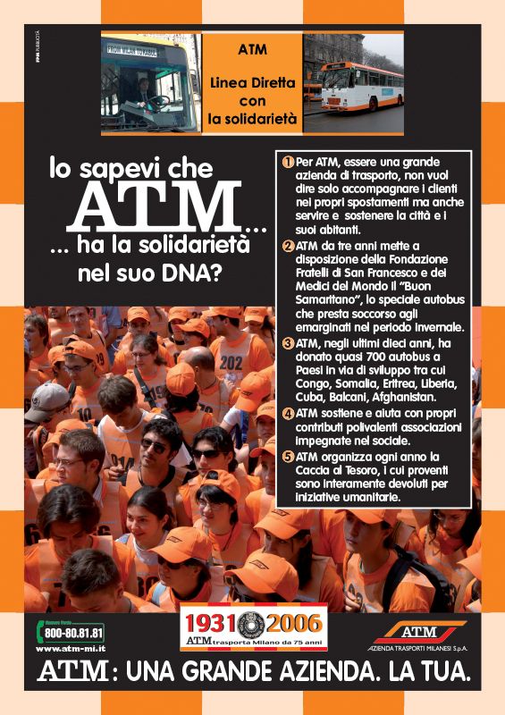 "ATM: una grande azienda. La tua.", 2006 "ATM: una grande azienda. La tua.", 2006