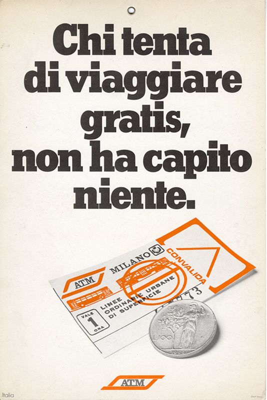 "Sali in tram col biglietto", 1975 - retro "Sali in tram col biglietto", 1975 - retro