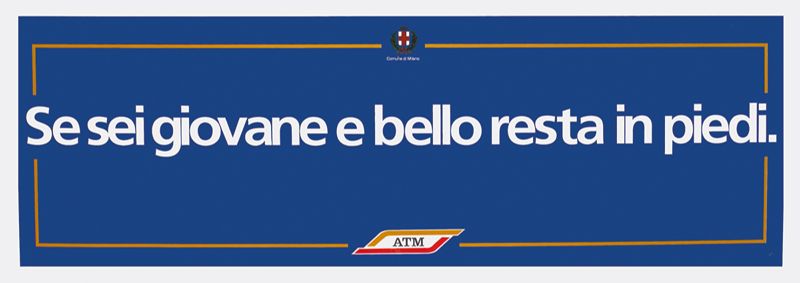"Se sei giovane e bello resta in piedi.", 1996 "Se sei giovane e bello resta in piedi.", 1996