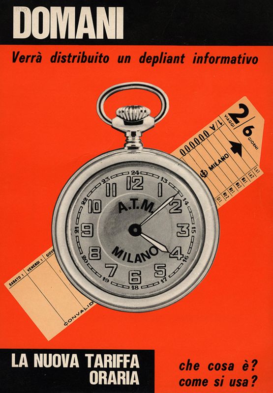 "La nuova tariffa oraria", 1970 - fronte "La nuova tariffa oraria", 1970 - fronte