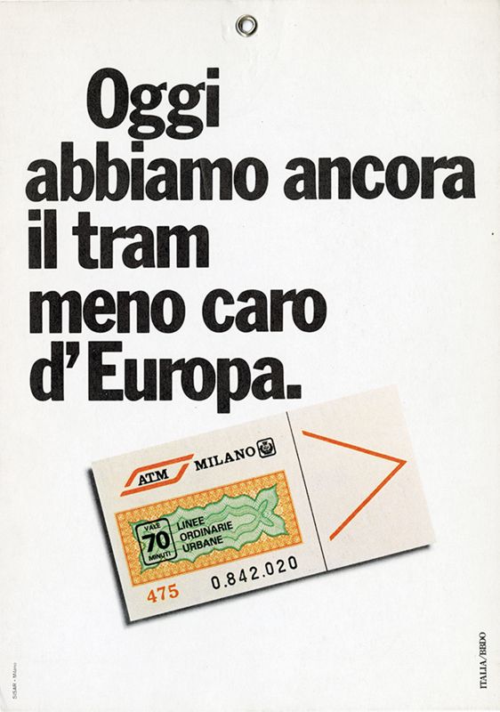 "Oggi abbiamo ancora il tram meno caro d'Europa", 1977 "Oggi abbiamo ancora il tram meno caro d'Europa", 1977