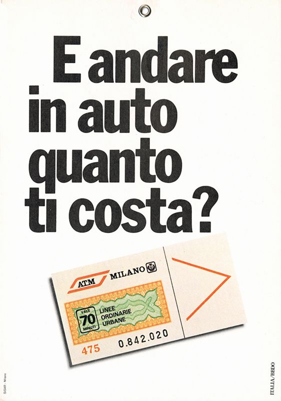 "E andare in auto quanto ti costa?", 1977 "E andare in auto quanto ti costa?", 1977