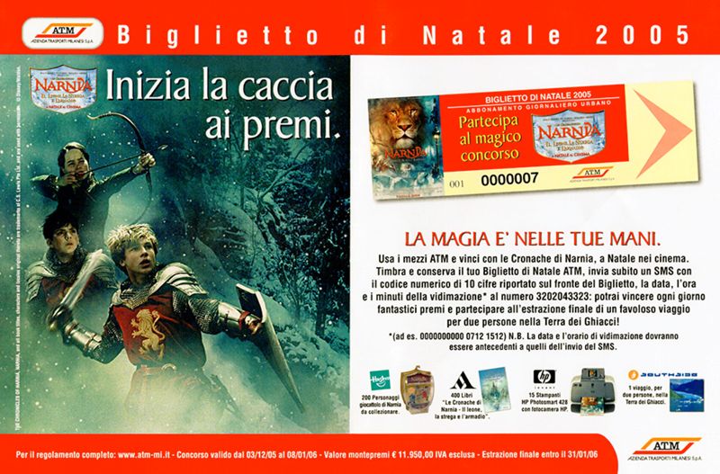 "Biglietto di Natale 2005. La magia è nelle tue mani.", 2005 "Biglietto di Natale 2005. La magia è nelle tue mani.", 2005