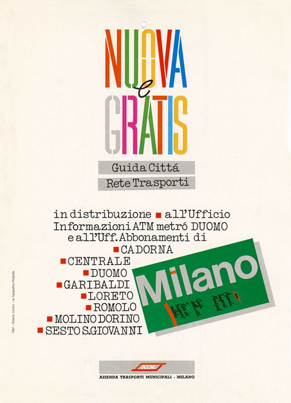 Guida città - Rete trasporti, 1987 - retro Guida città - Rete trasporti, 1987 - retro