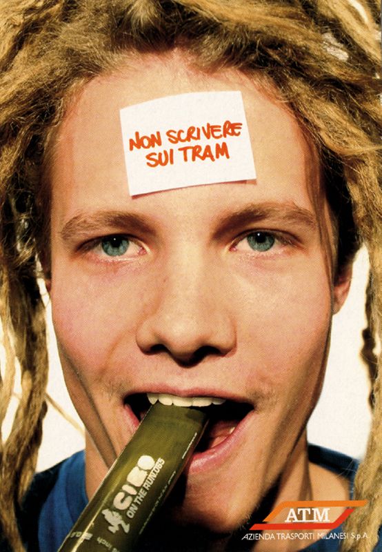"Non scrivere sui tram" - cartolina, 2007 "Non scrivere sui tram" - cartolina, 2007