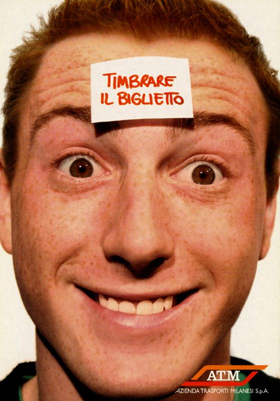 "Timbrare il biglietto" - cartolina, 2007 "Timbrare il biglietto" - cartolina, 2007